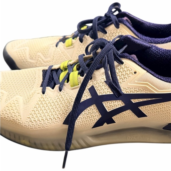 Asics Size 10 - Cream, Navy, and Green - Picture 7 of 8